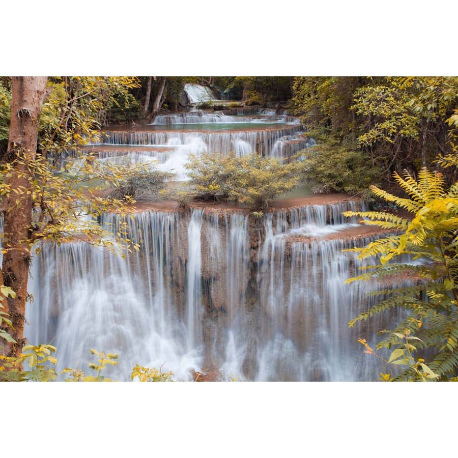 Tranh dán tường 3D cảnh thác nước hùng vỹ khiến bất kỳ du khách nhìn cũng phải trầm trồ kinh ngạc