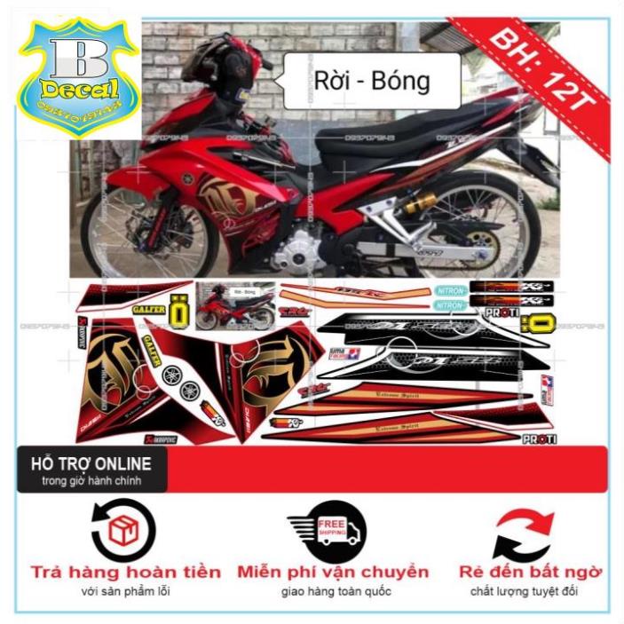 ( Quí khách vui lòng mang ra tiệm cho thợ dán ) Tem EX 2011 LC ĐỎ ĐEN VER 2 [Bi Decal]
