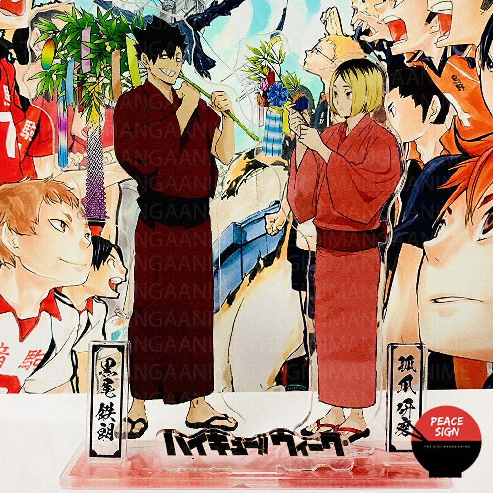 Mô hình Standee HAIKYUU!! ver LỄ HỘI couple Vua Bóng Chuyền tượng mica anime chibi trưng bày