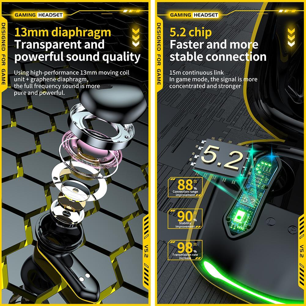 Tai nghe gaming không dây bluetooth R05 thiết kế thời trang và không trễ âm (phiên bả