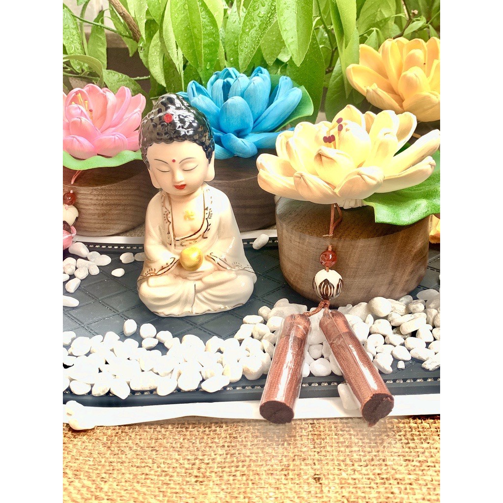 Trang Trí Taplo Ô Tô Tượng Phật Phong Thủy Và Mộc Liên Hoa - Tượng Phật Để Taplo Xe Hơi