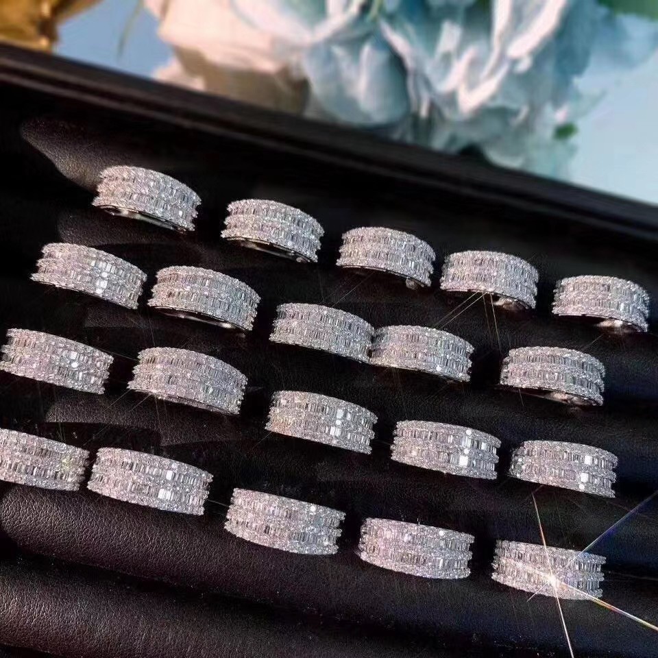 Nhẫn kim cương 2 hàng kim paguet AUN7400 TK_DIAMOND