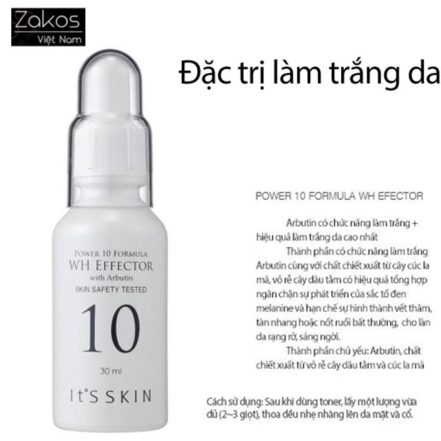 💥SALE SỐC CHỈ 200K 👉 Tinh Chất Dưỡng Trắng Da It's Skin Power 10 Formula WH Effector