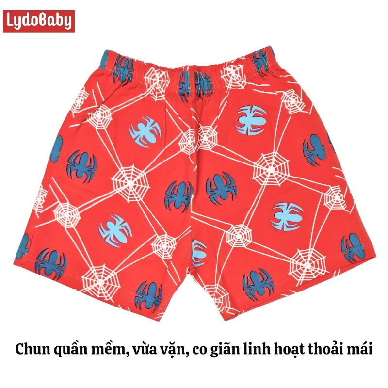 Quần áo cộc tay cho bé trai LYDOBB còn size 4, 13, 15 chất đẹp thun 100% cotton hình in siêu nhân người nhện Spiderman