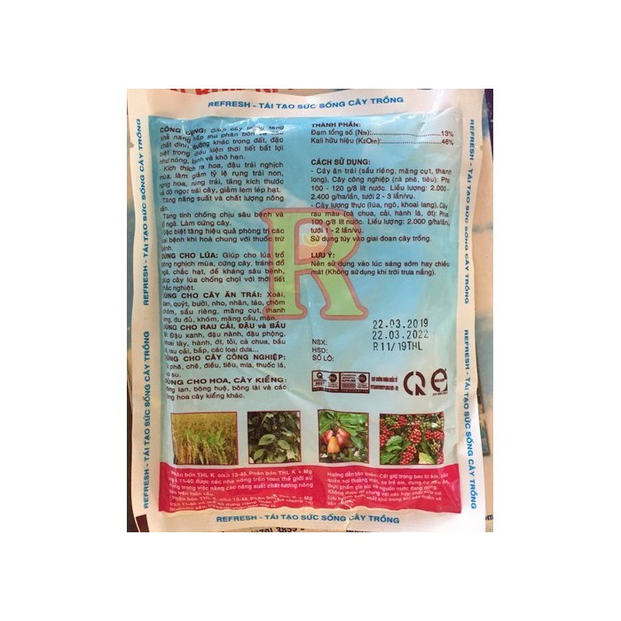 Phân bón THL K GOLD - Kali trắng  - Gói 200g