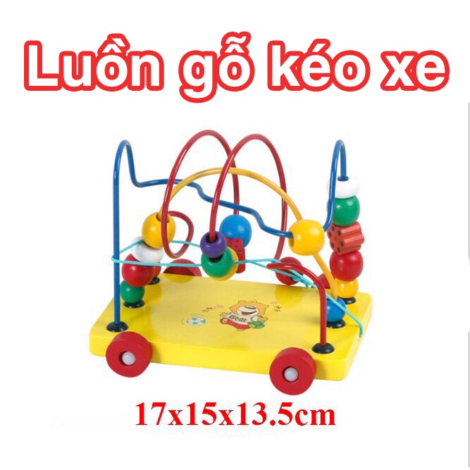 Đồ Chơi Montessori Luồn Hạt Gỗ Cho Bé Bản Đẹp