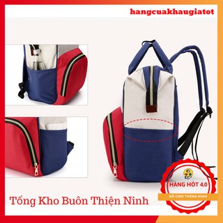 PVN4273 Balo bỉm sữa đa năng, Balo du lịch cho mẹ và bé, có ngăn giữ nhiệt, tiện dụng khoa học T2