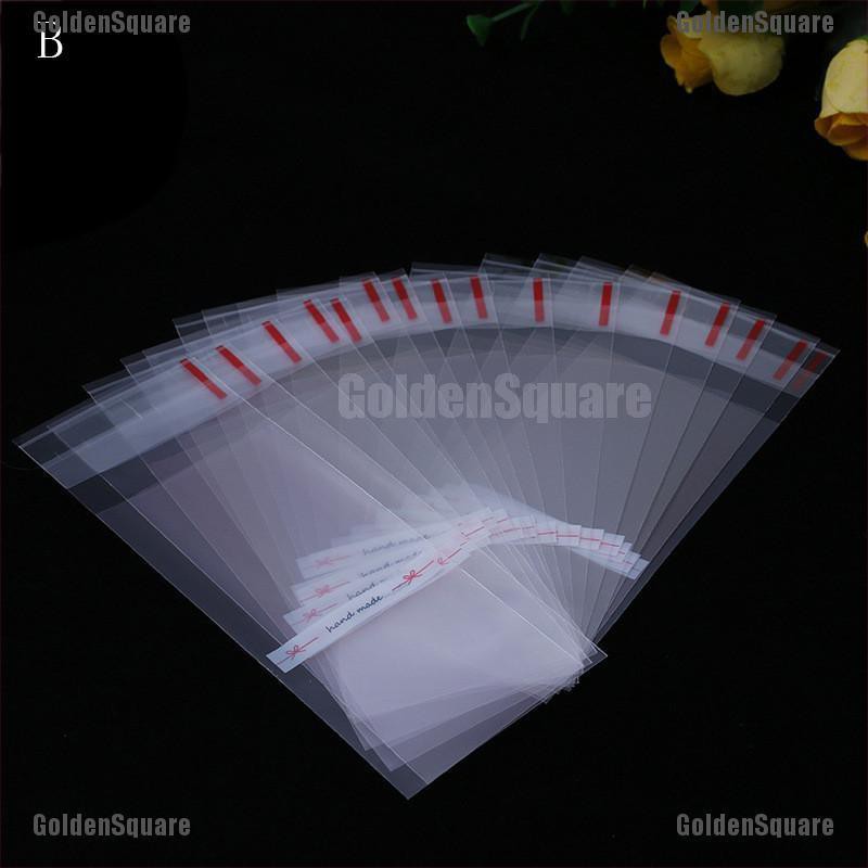 Set 100 Túi Nhựa Mini Tự Dính Đựng Bánh Quy Tiện Lợi