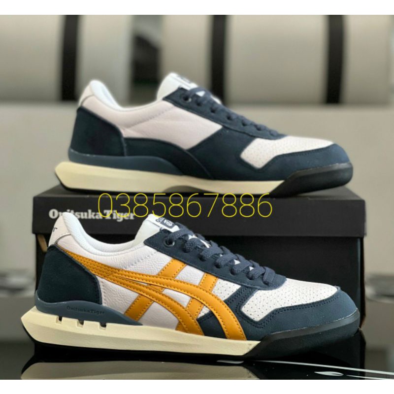 Giày Asics Onitsuka Tiger White/Blue/Yellow Nam/Nữ [Hàng Chính Hãng - Authentic - FullBox]