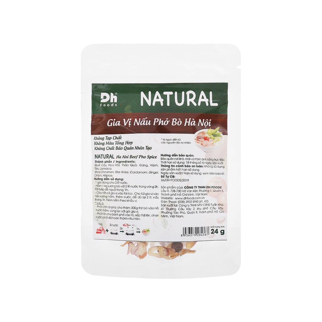 Gia vị nấu phở bò Hà Nội DH Food Natural gói 24g