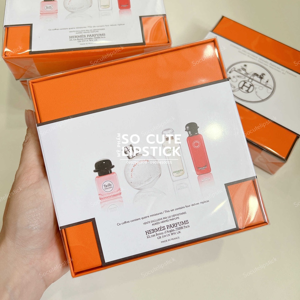 Gift Set Nước Hoa Hermes Miniature Fragrance Coffret 4 Chai x 7,5ml