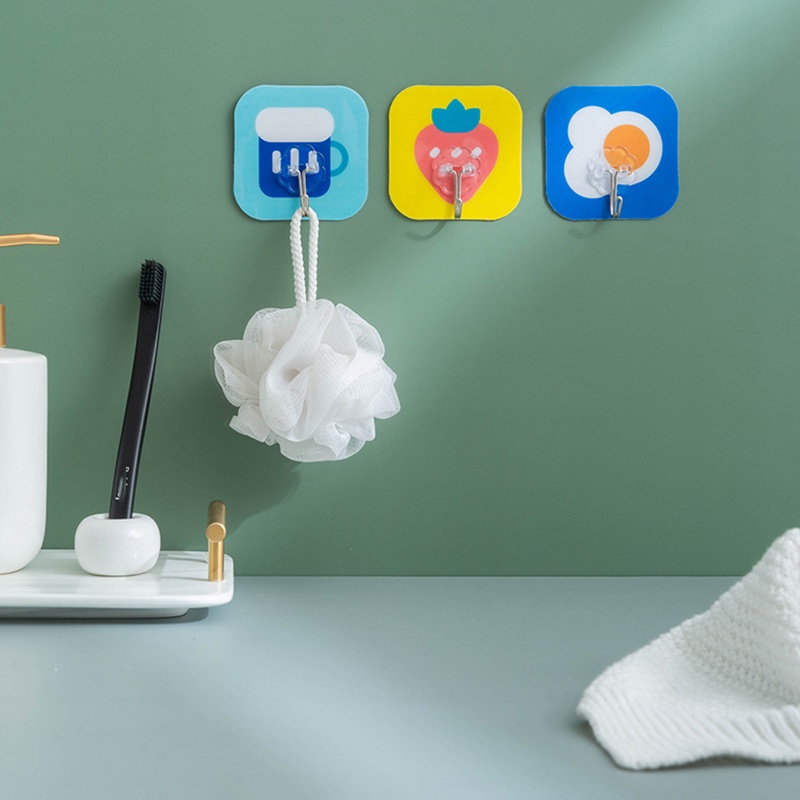 Móc treo đồ dán tường đa năng hình hoạt hình tiện dụng cho nhà bếp/ nhà tắm
