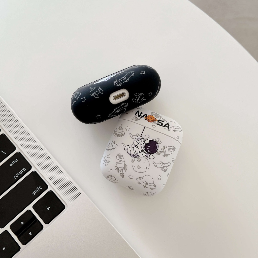 Vỏ Bảo Vệ Hộp Sạc Tai Nghe Airpods 3 Pro 2 3 Họa Tiết Phi Hành Gia Dễ Thương Ốp