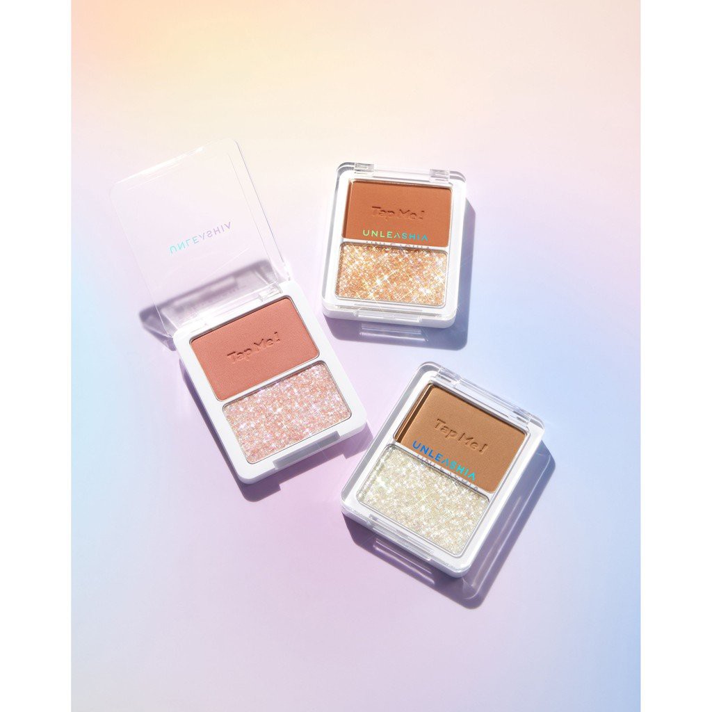 Bảng Phấn Mắt 2 Ô Kèm Nhũ Unleashia Tap Me Palette Duo