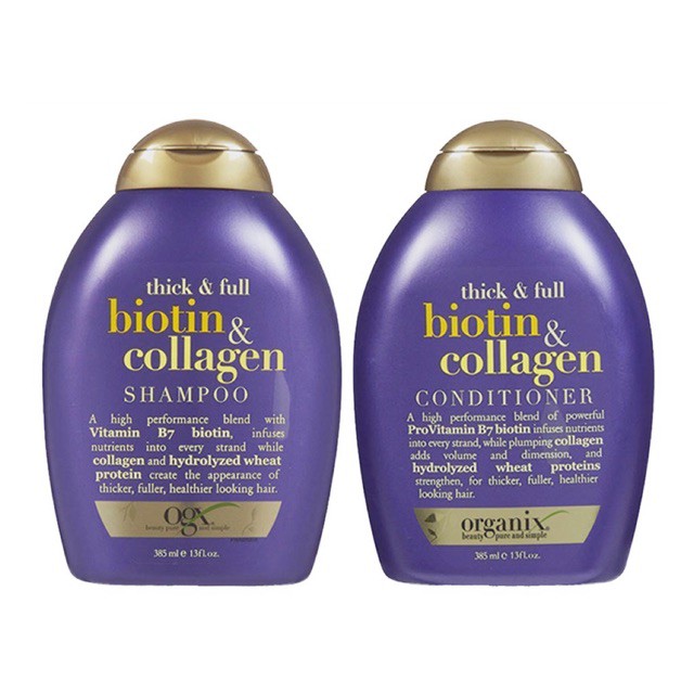 [ giá sỉ tại kho] Combo 1 Dầu gội & 1 dầu xã Biotin & Collagen 385ml