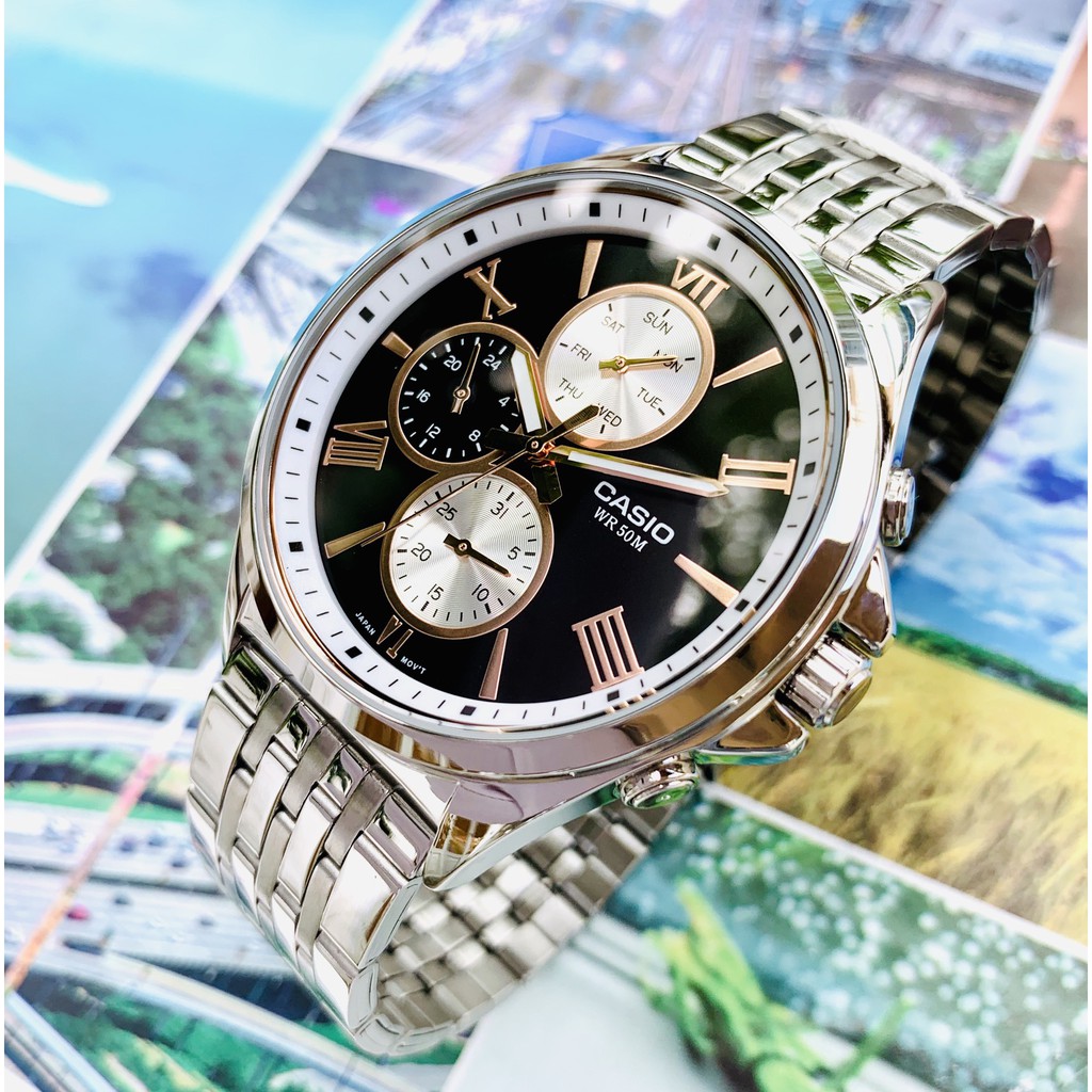 Đồng Hồ Nam Casio Dây Kim Loại 🍁FREESHIP🍁 Giảm 50k Khi Nhập Mã [CASIONAM] Đồng Hồ Casio Chính Hãng