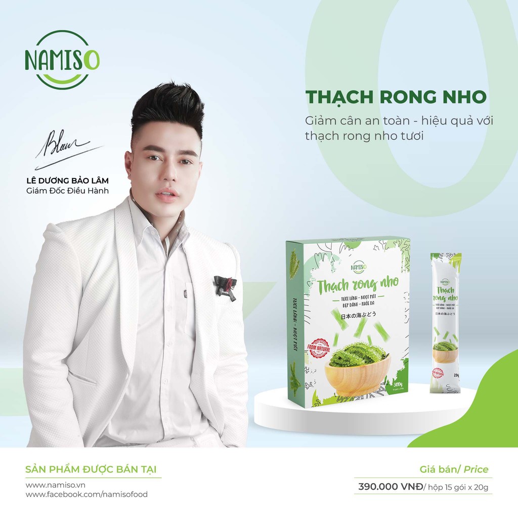 [Rẻ Vô Địch] Rong Nho Namiso 1 GÓI 25gr tách nước Chính hãng - Công Nghệ Tách Nước Tiêu Chuẩn Nhật Bản | BigBuy360 - bigbuy360.vn