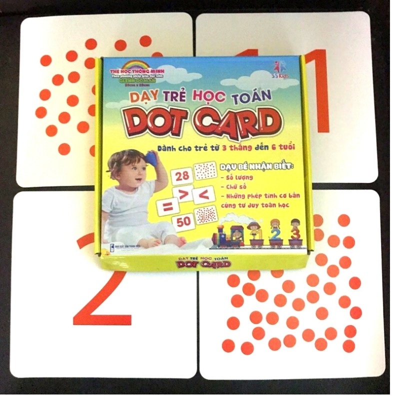 Sách Bộ Thẻ Flashcard Toán Dot Card Theo Phương Pháp Glenn Doman Giáo Dục Sớm Từ 3 Tháng Đến 6 Tuổi