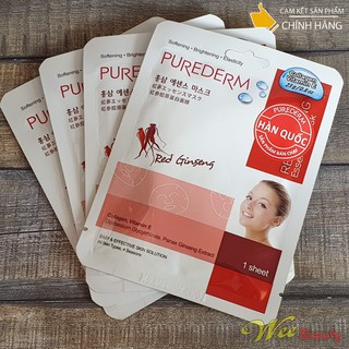 Mặt Nạ Giấy Dưỡng Da Nhân Sâm Purederm [01 Miếng/Gói] [Hàn Quốc]