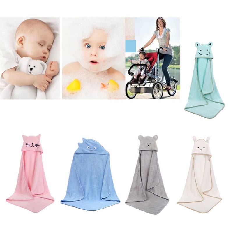 Khăn Trùm Đầu In Họa Tiết Hoạt Hình Ếch Koala Khủng Long Koala Cần Thiết Cho Bé Sơ Sinh