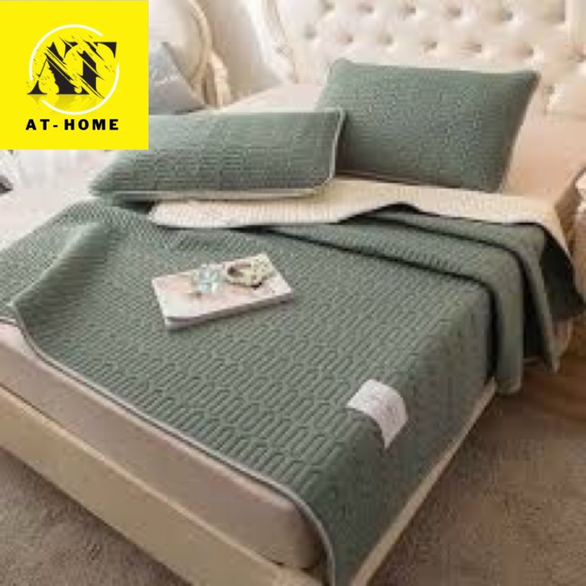 Chiếu Điều Hoà Cao Su Non Tencel Phong Cách AT HOME - Loại 1 - Màu Trơn