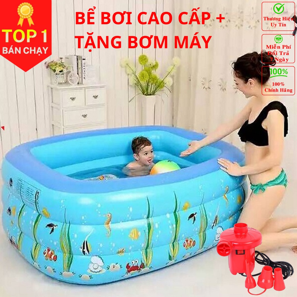 Bể bơi cho bé miDoctor cao cấp chất liệu PVC dài 1.5m - 1.8m bền chắc