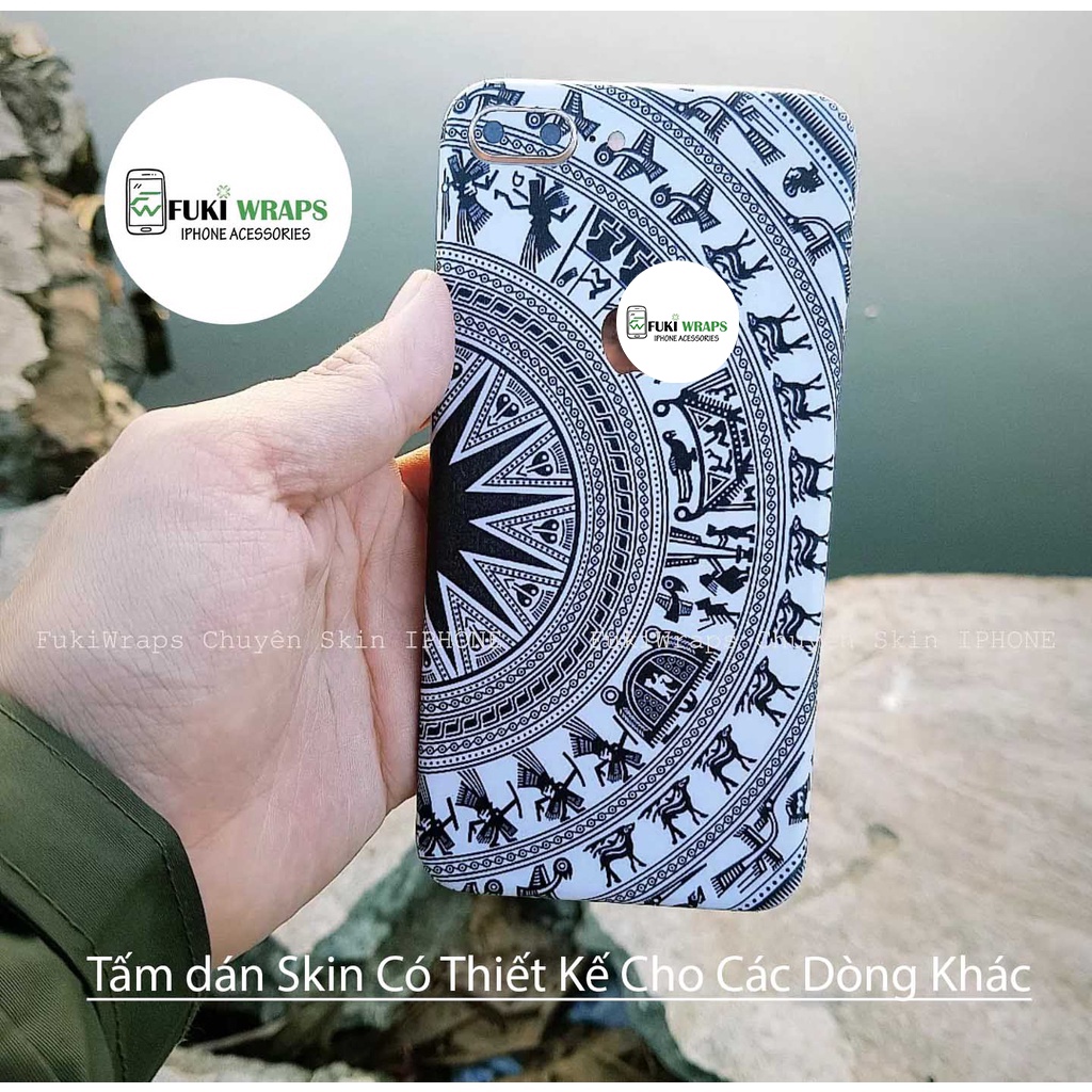 Tấm dán Skin FULL VIỀN Trống Đồng Dành Cho 13ProMax 12ProMax 11ProMax X XS XR XSMAX 6Plus 7Plus 8Plus FukiShop
