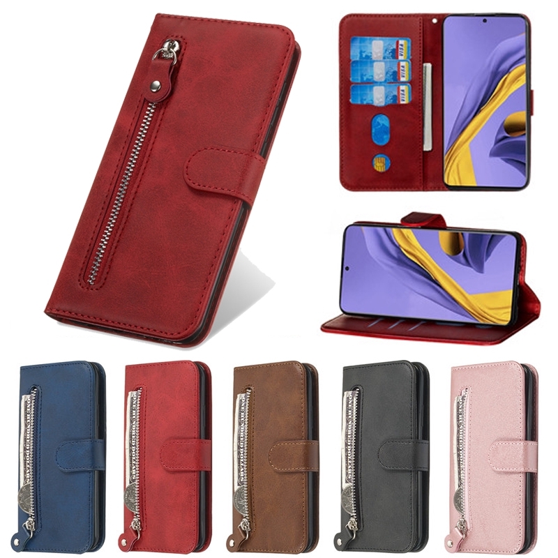 YYT| Bao Da Đựng Điện Thoại Có Khóa Kéo Cho Samsung Galaxy A11 A21S A10 A20 A30 A50 A50S A10S A20S A30S A31 A51 A71 M10 M10S M11