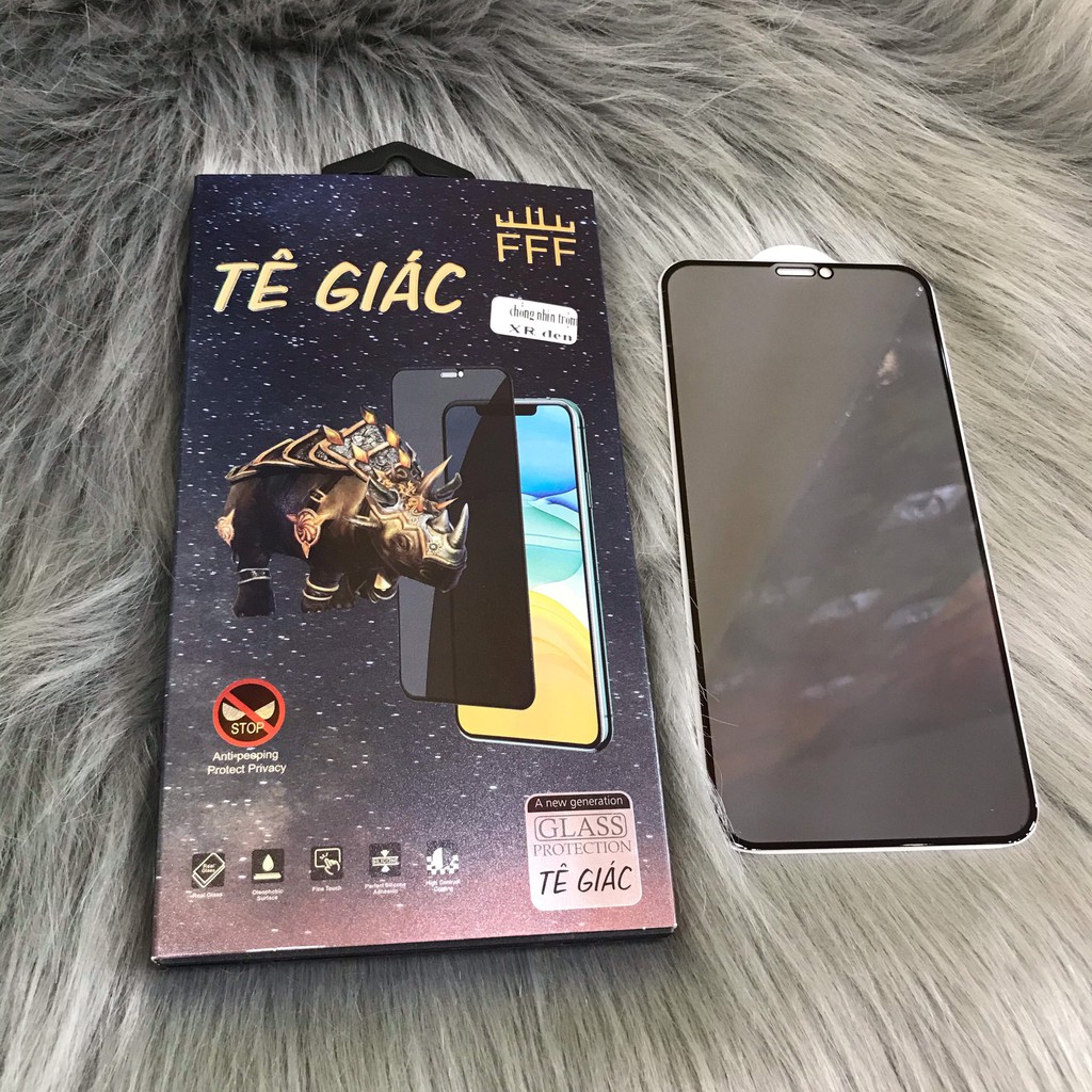 Kính cường lực KingKong / Tê Giác chống nhìn trộm 9D Full màn hình NTComputer cho iPhone từ 7 đến 12 (Full hộp)