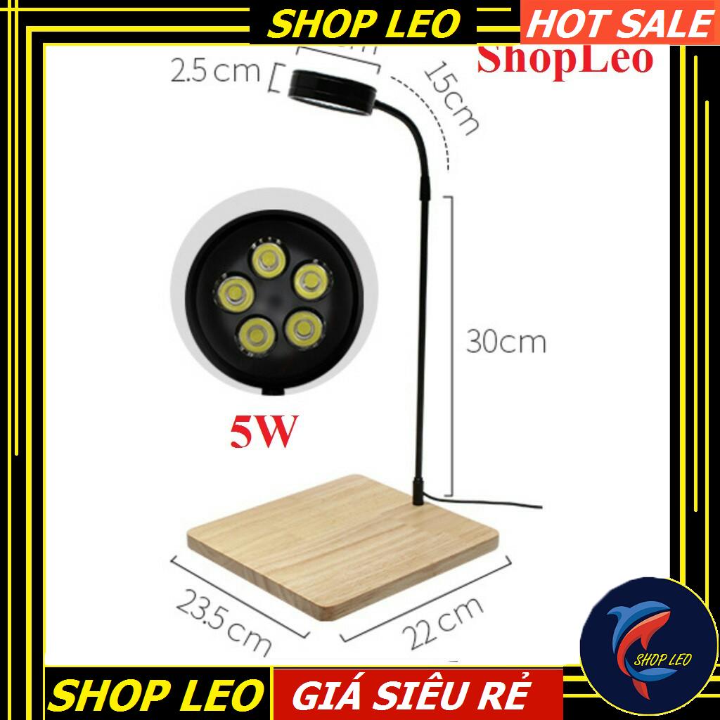 Đèn Led Kệ gỗ BamBoo 5W - Đèn đế gỗ