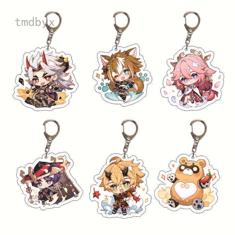 Tmdbyx Móc Khóa Nhựa Acrylic Hình Nhân Vật Trong Game Venti Tartaglia Mona