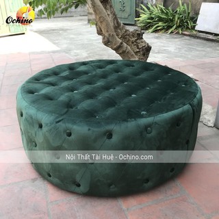 Đôn Tròn Da, Đôn Tròn Sofa DA (Đường Kính 80cm)
