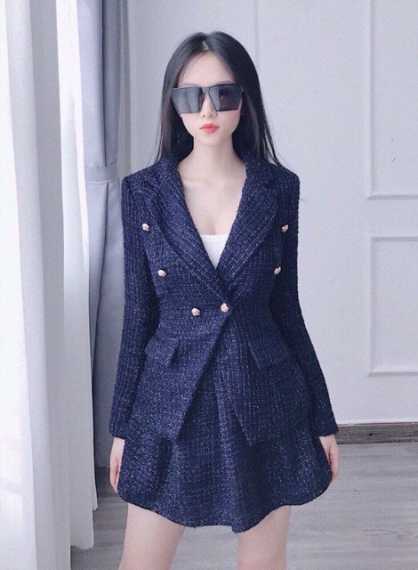 Set vest dạ hàng thiết kế