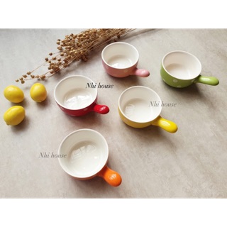 Nồi sứ không nắp có quai cầm