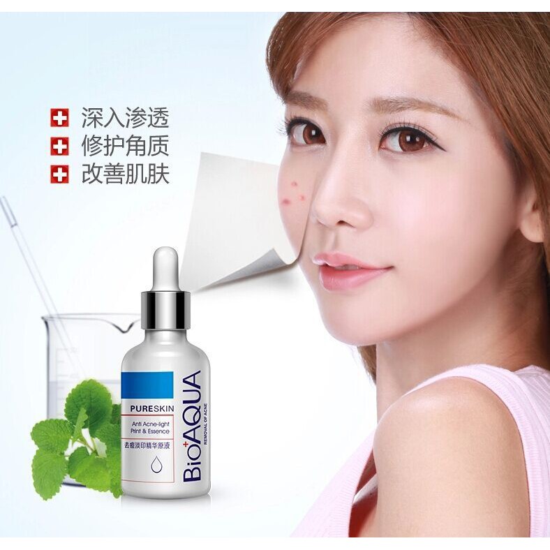Serum Mụn Pure Skin Bioaqua (30ml) Thích Hợp Cho Da Mụn, Mụn Trứng Cá, Mụn Đầu Đen, Mụn Bọc, Mụn Mủ, Thâm Mụn Chính Hãng | BigBuy360 - bigbuy360.vn