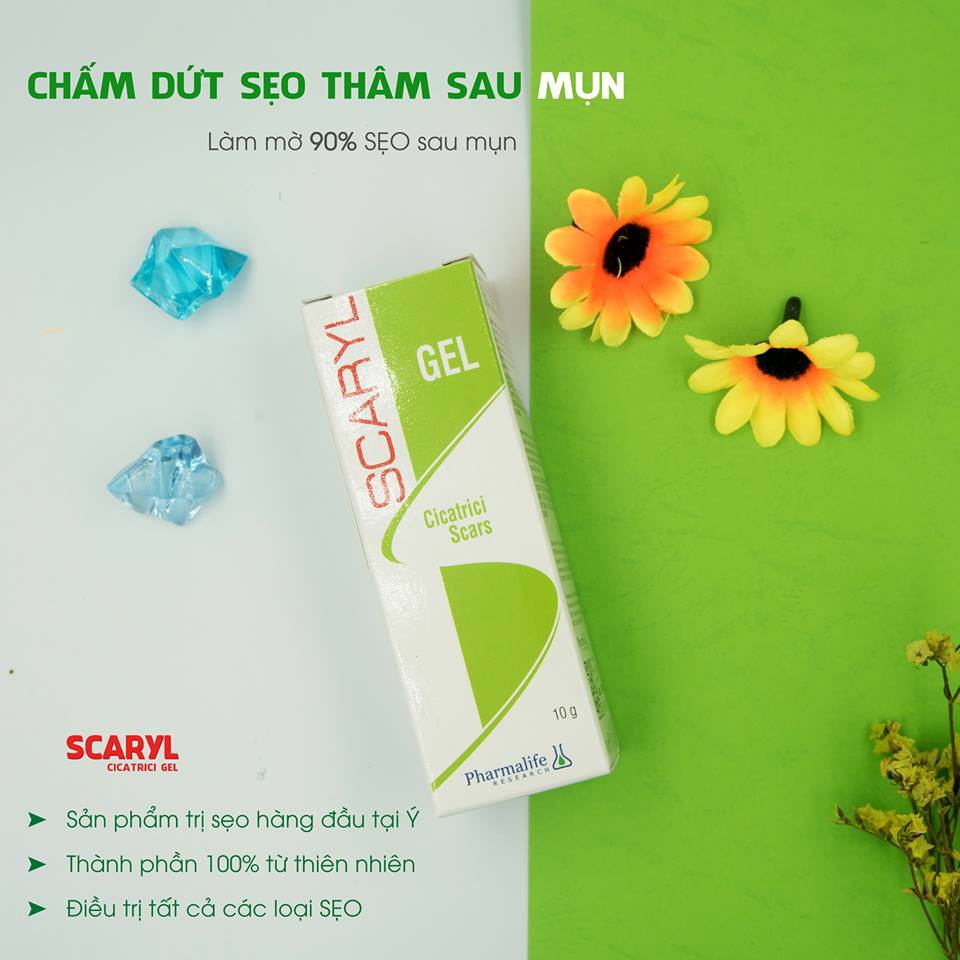 Gel làm mờ sẹo Pharmalife Scaryl Gel Cicatrici 30g - sẹo lồi, sẹo lõm, sẹo thâm lâu năm