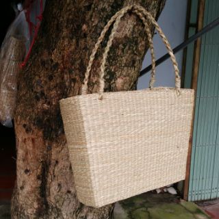 Túi cói, làn cói size đại đan dày