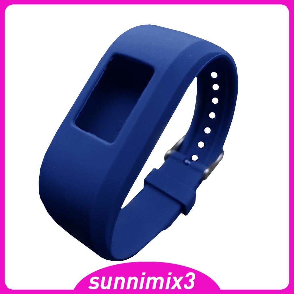 Dây Đeo Thay Thế Chất Liệu Silicon Màu Trơn Cho Garmin Vivofit 3