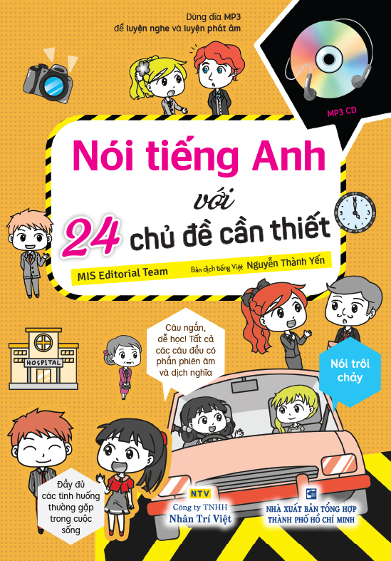 Sách Nói  Tiếng Anh Với 24 Chủ Đề Cần Thiết - Kèm 1 Đĩa Mp3