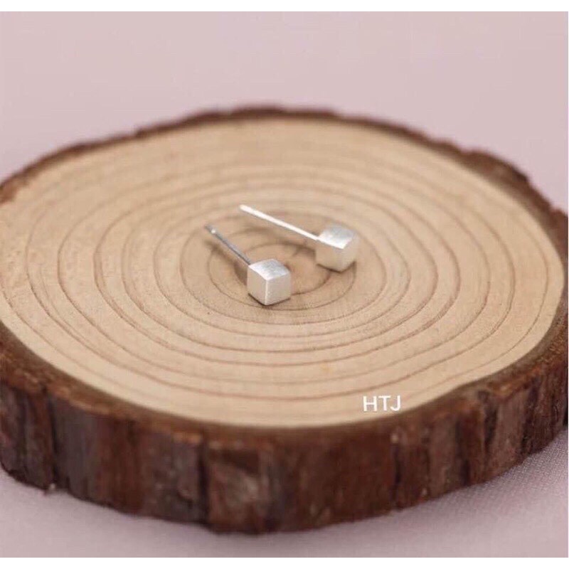 BÔNG TAI NỤ VUÔNG NHỎ XINH LINH MIU SILVER