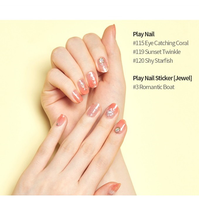 [CHÍNH HÃNG KÈM BILL] SƠN MÓNG TAY ETUDE HOUSE PLAY NAIL NEW PEARL & GLITTER