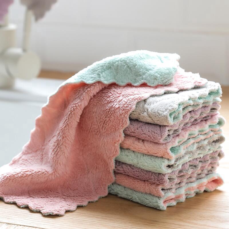 Bộ 4 khăn lau chùi nhà bếp bằng vải sợi nhỏ đa năng tiện dụng