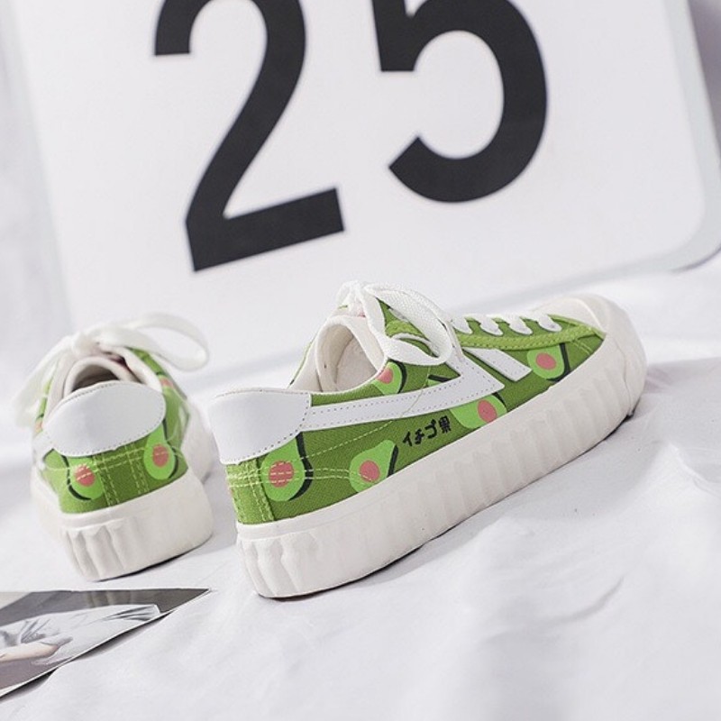 Giày Ulzzang Nữ DVT06 In Hình Cute Dễ Thương Kiểu Dáng Hàn Quốc New