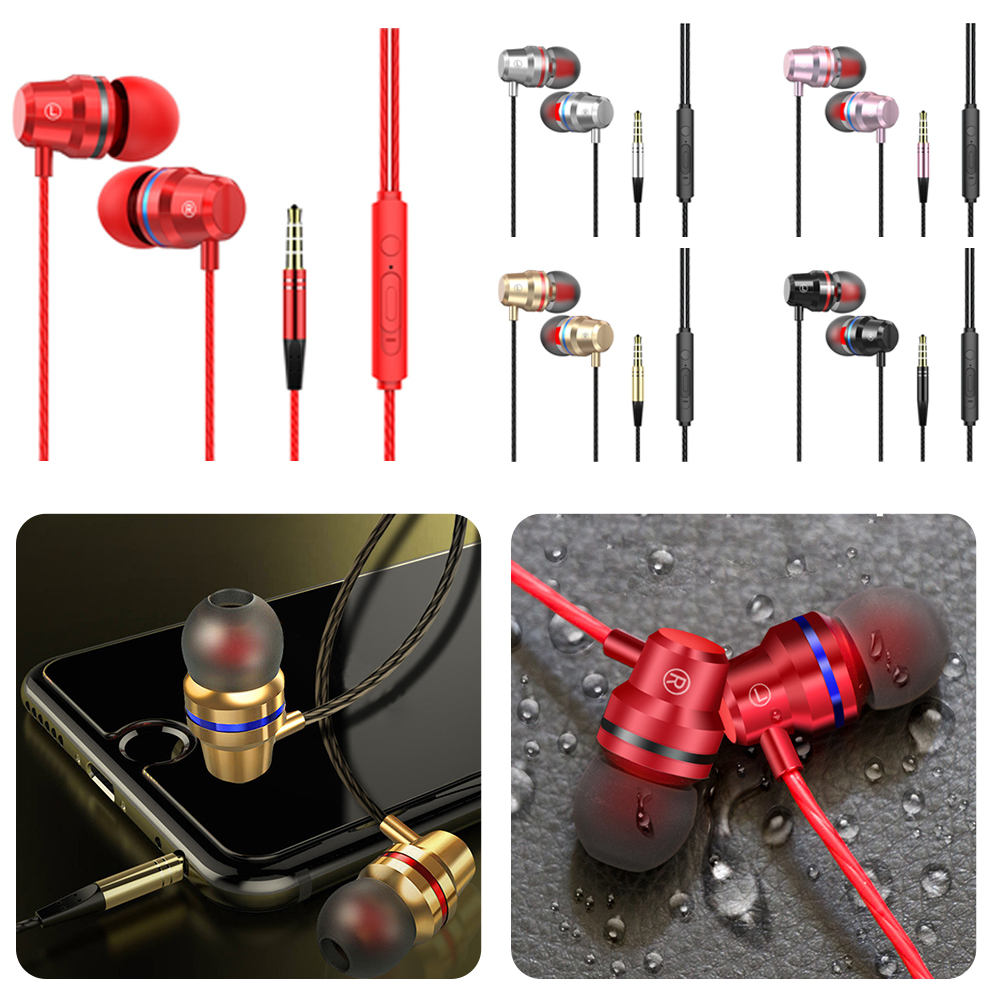 3.5 Meters Super Bass Headphone In-ear High Sound Quality Wired Earphone with Microphone 4D Sound Authentic HIFI Headset