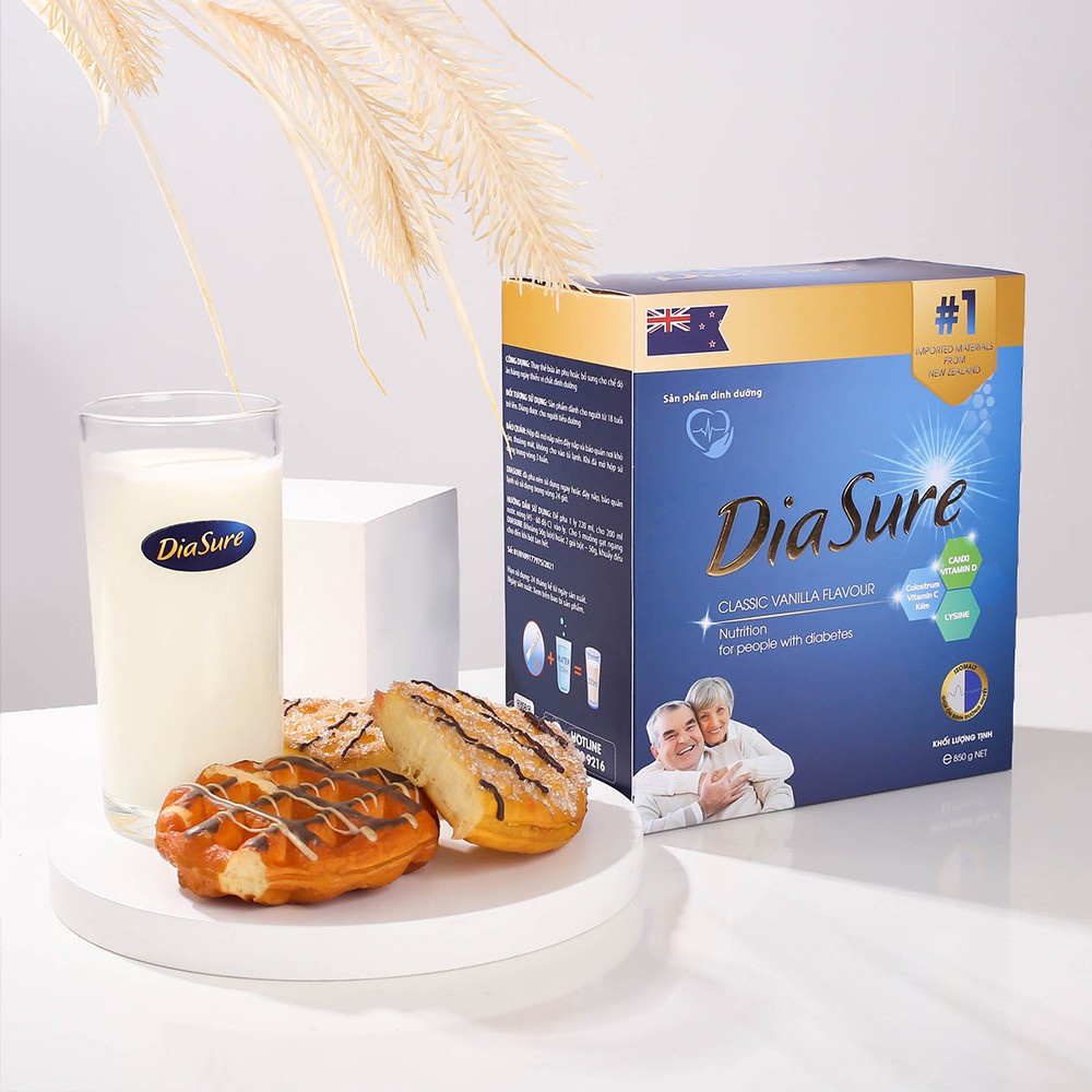 Sữa Non DIASURE Chính Hãng Hộp Giấy 850g,Cung Cấp Toàn Diện Dinh Dưỡng Cho Người Tiểu Đường