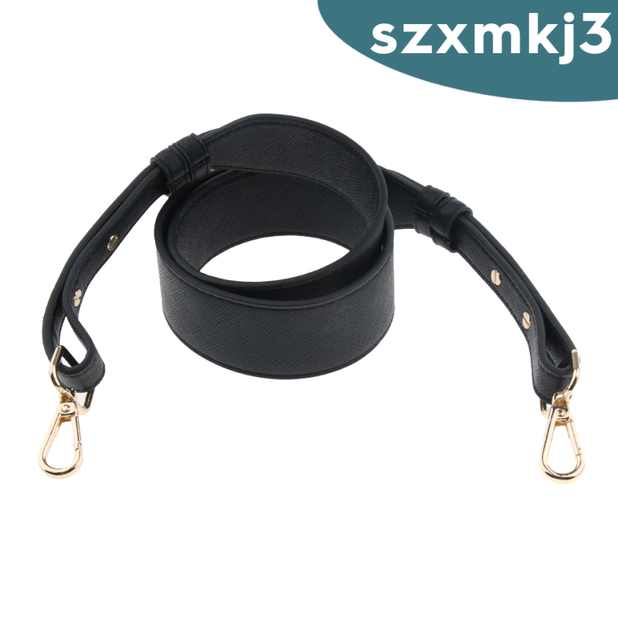 Dây da đeo túi xách bản rộng 4cm màu đen thay thế thông dụng