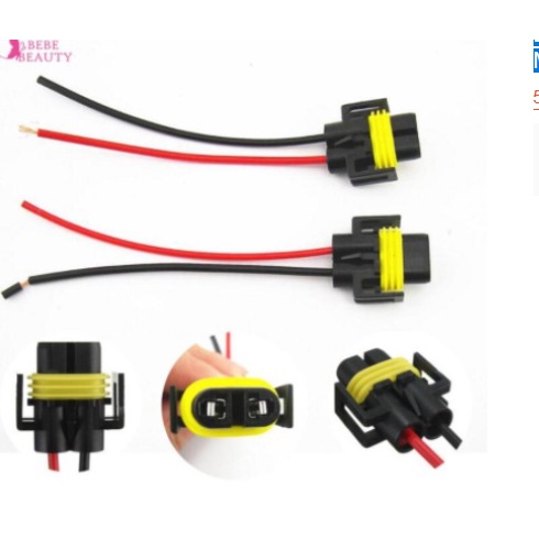 Giắc phích cắm Dây Điện Nối Đèn LED Sương Mù gầm cản trước H8  Đuôi đèn chân bóng H11 Cho Xe Hơi ô tô Toyota Vios Innova