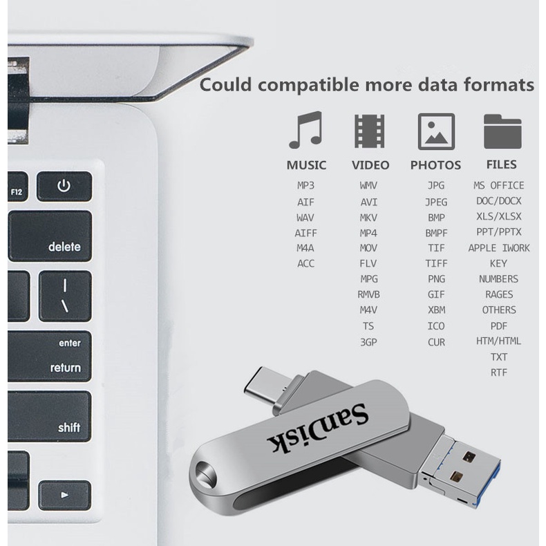 Ổ Đĩa usb Loại c 1tb Cho Điện Thoại / Máy Tính