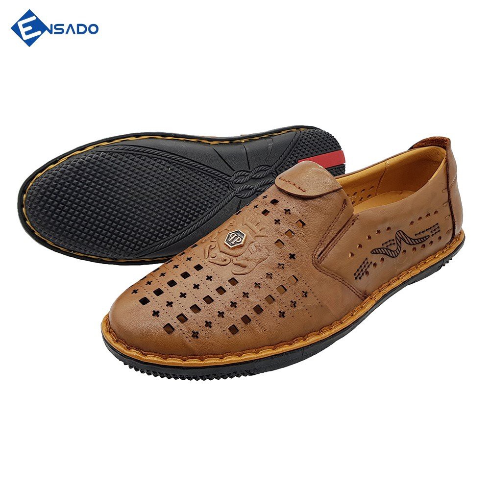 Giày Lười Hè Giày Mùa Hè Nam Da Bò Đẹp Độc Đáo Ensado LH0916