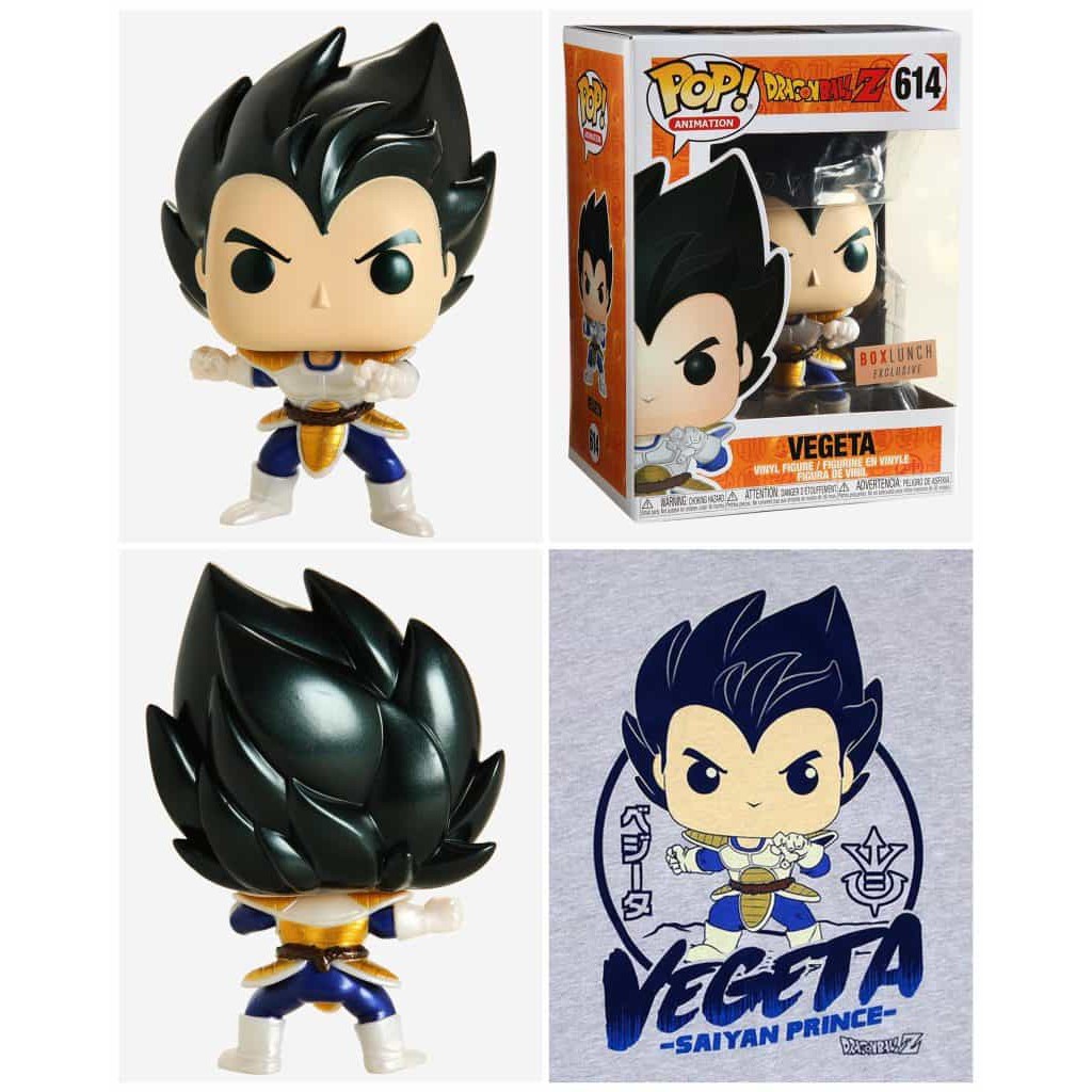 Đồ chơi mô hình funko pop 614 Vegeta Metallic và T-shirt - Dragon Ball